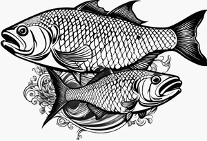 Fishingpole with memorium of a passed friend without a fish tattoo idea