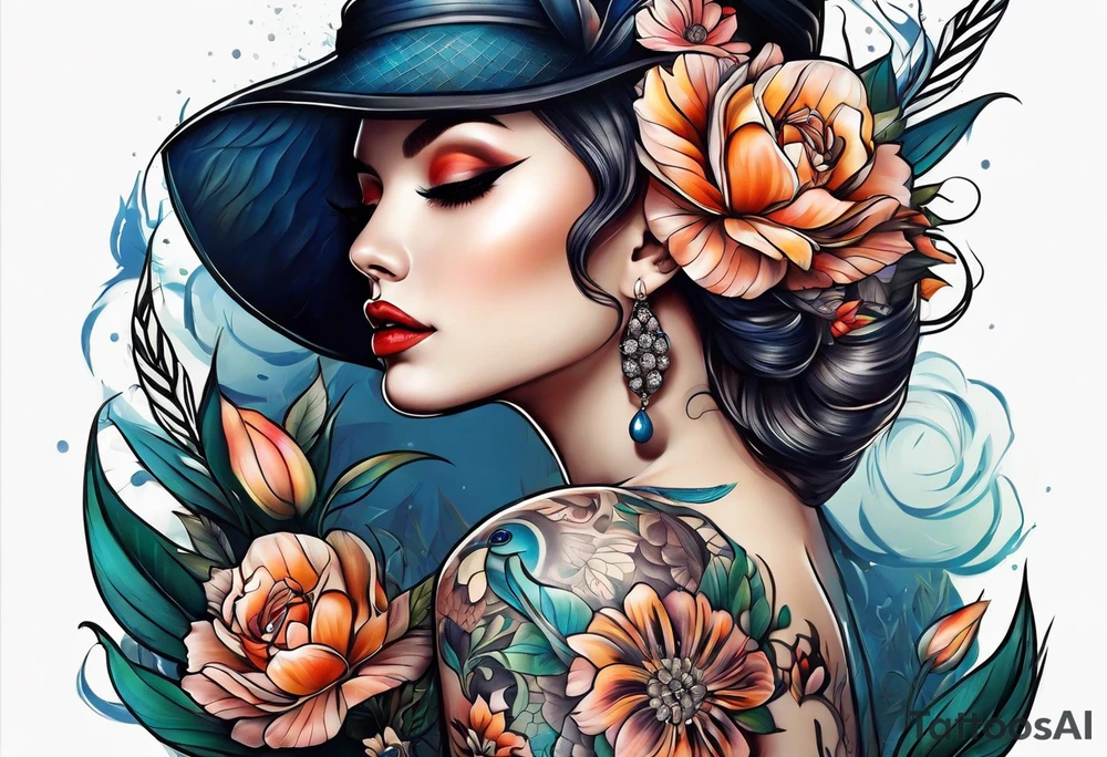 A lady tattoo idea
