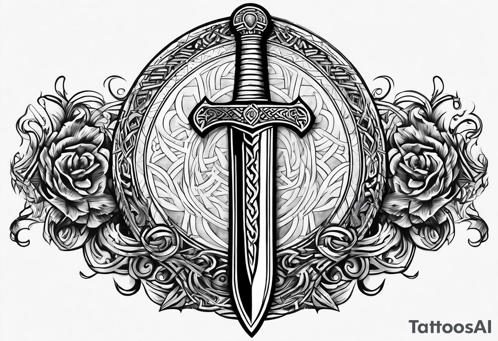 Viking sword Valhalla tattoo idea