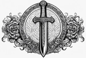 Viking sword Valhalla tattoo idea