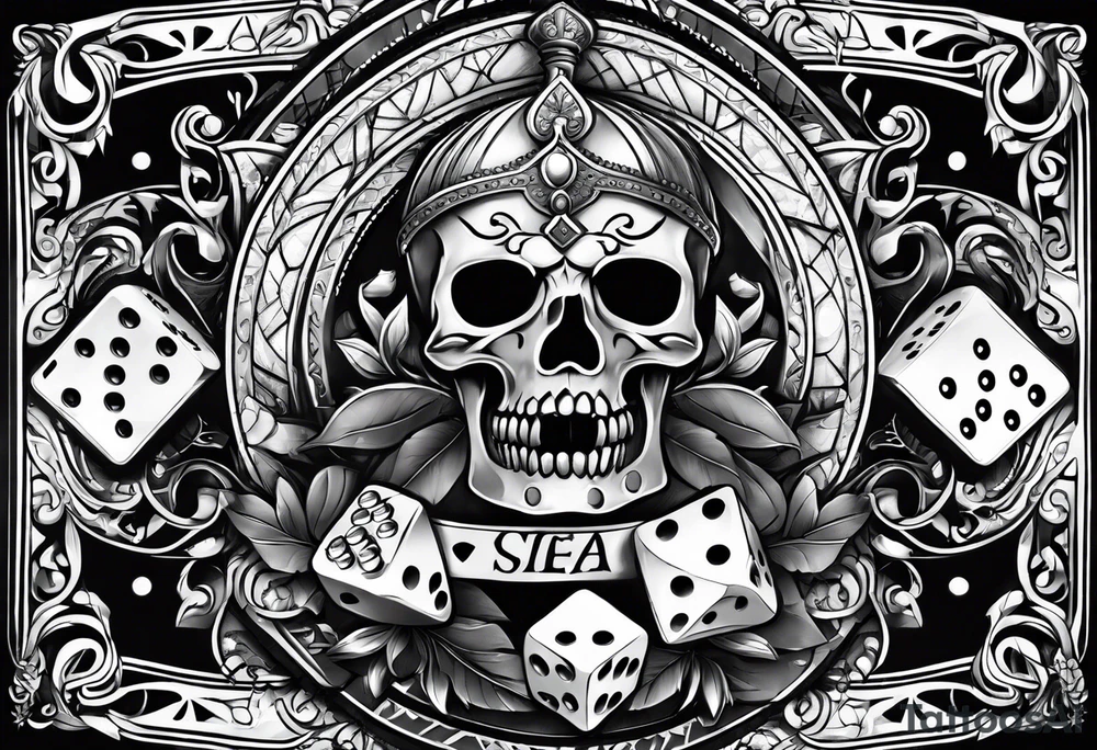 spades and dice tattoo idea