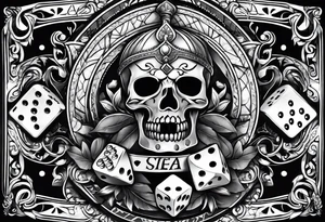spades and dice tattoo idea