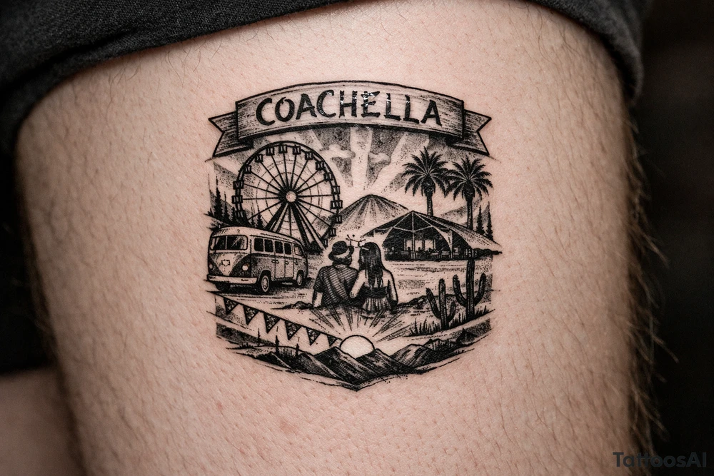 Coachella music festival tattoo idea