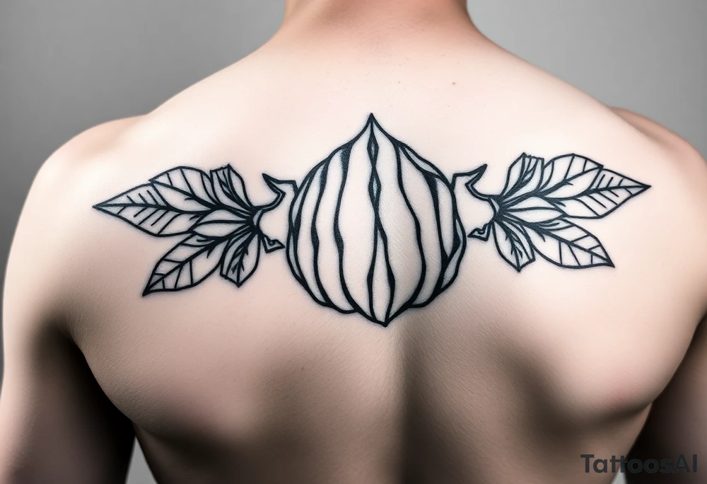 Opened walnut tattoo idea