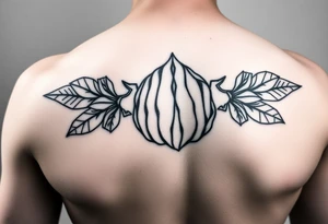 Opened walnut tattoo idea