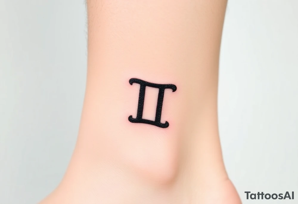 Drippy gemini sign tattoo idea