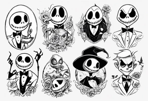 jack skellington and sully tattoo idea