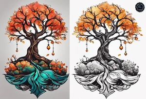 little tree of life season tattoo idea