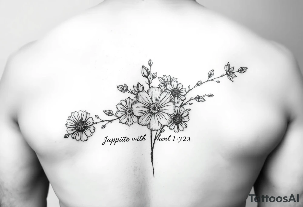 Best friend/neighbor that’s shares a driveway on walnut street that loves wildflowers and witchy things tattoo idea