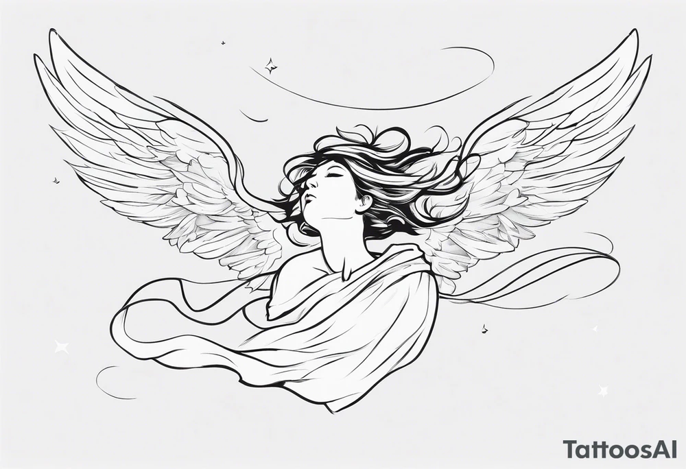 Angel falling out the sky tattoo idea