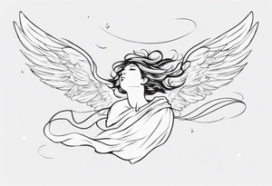 Angel falling out the sky tattoo idea