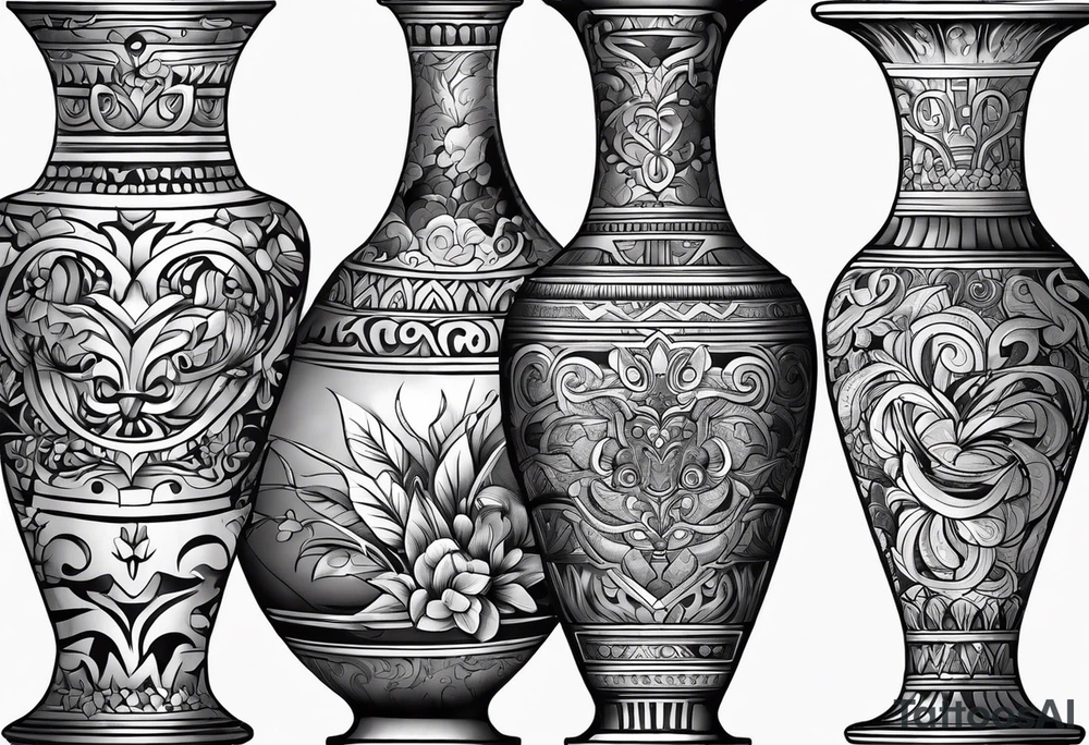 drawing ancient vase tattoo idea