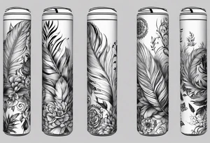 20 oz tumbler, personalized, fantasia, floral , dreamscape, feathers, Cheshire, the wrong Alice tattoo idea