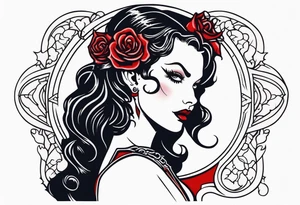 pinup vampire body tattoo idea