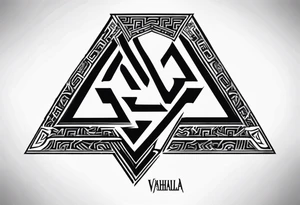 Valhalla shield  valknut sword tattoo idea