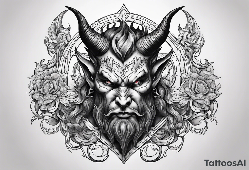 devil for a chest tattoo idea