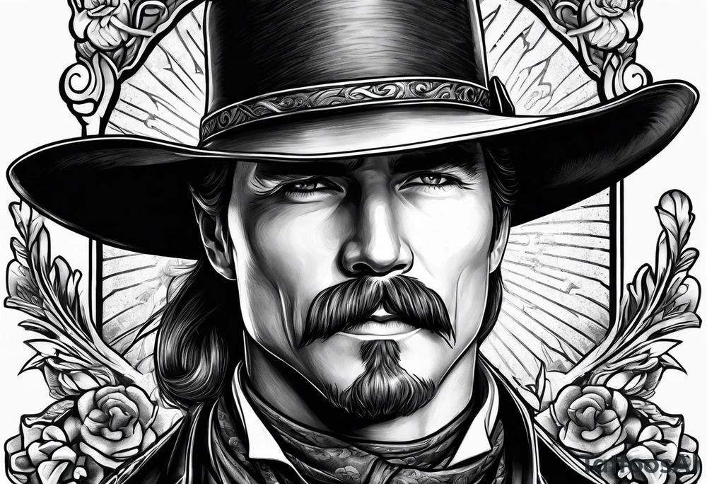 Wyatt Earp western style tattoo tattoo idea