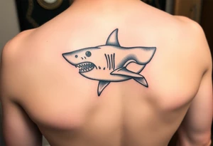 powerful strong small shark moving forward tattoo tattoo idea