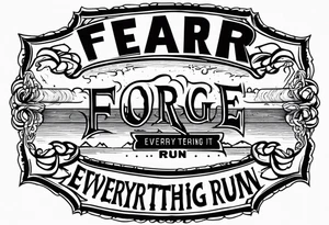 FEAR
FORGER EVERYTRHING AND RUN
FACE EVERYTHING AND RISE tattoo idea