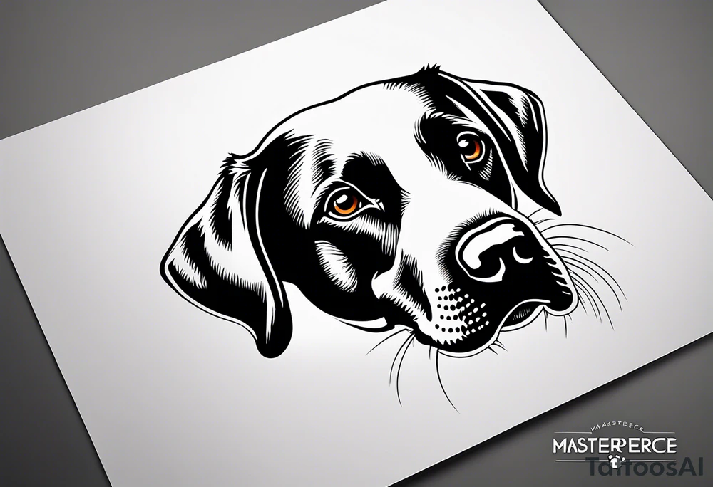 Black Labrador tattoo idea