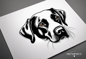 Black Labrador tattoo idea