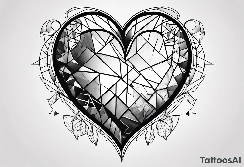 Broken heart tattoo idea