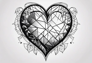 Broken heart tattoo idea