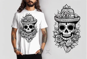 Mexico day of dead  man standing
 skeleton drink 4x6 cm cute tattoo idea