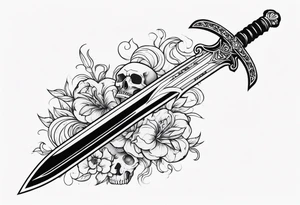 Sword and skull tattoo idea