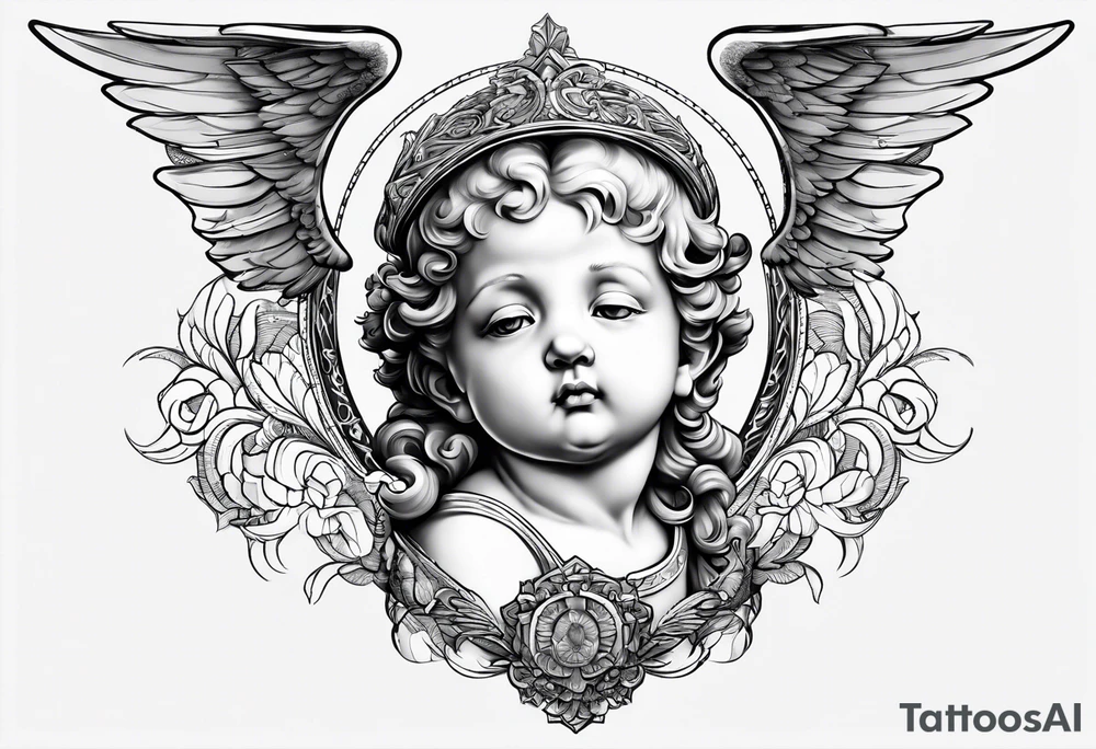 putti praying tattoo idea