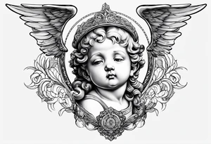 putti praying tattoo idea