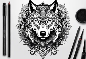 Viking Wolf tattoo idea