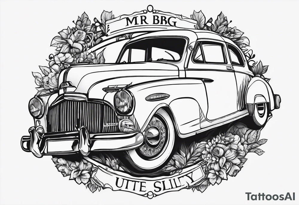 letters: "MRBG" underlined, equally separated
simple, clear, plain, unadorned, no background tattoo idea