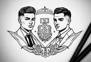 small tattoo about brotherhood between italian twins tattoo idea