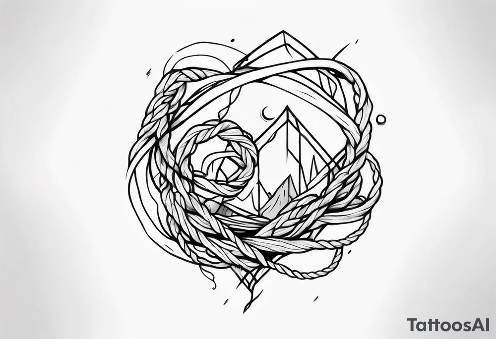 Ripped rope tattoo idea