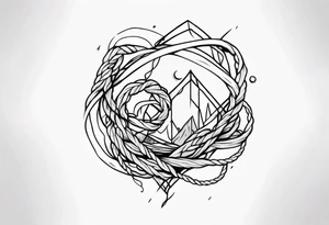 Ripped rope tattoo idea