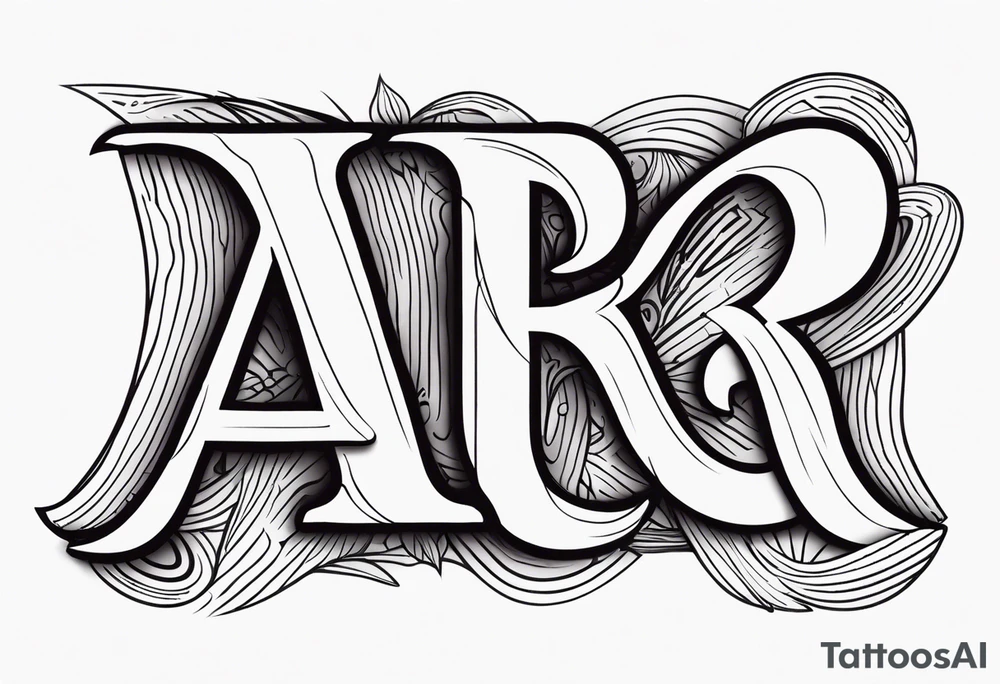 the letters A and R together tattoo idea