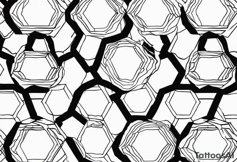 scales hexagons tattoo idea