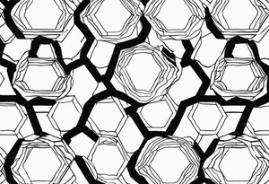scales hexagons tattoo idea