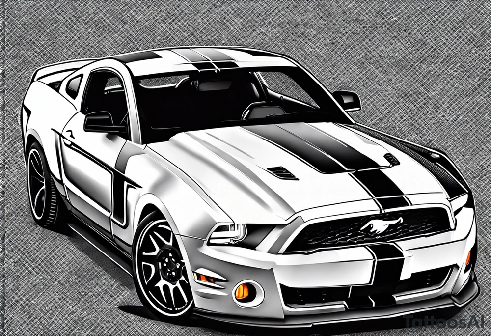 ford mustang tattoo idea