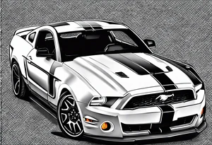 ford mustang tattoo idea
