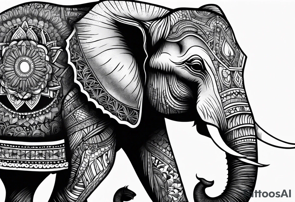 Elephant sense of community tattoo idea