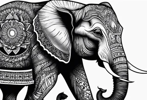 Elephant sense of community tattoo idea