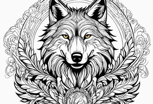 Wolf as a Phoenix tattoo idea