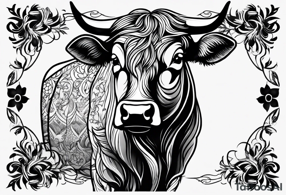 Fat cow tattoo idea