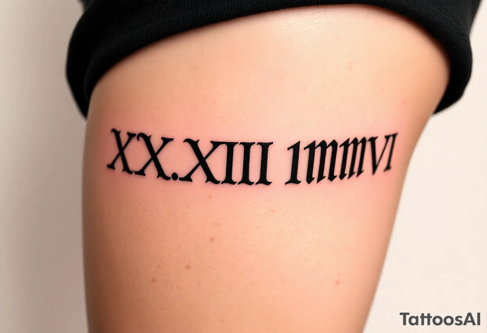 XXX.XII.MMVI gothic style for men with japanese touch tattoo idea