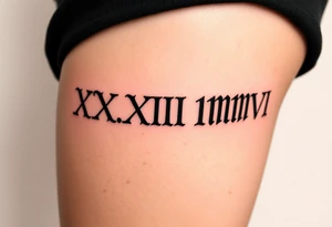 XXX.XII.MMVI gothic style for men with japanese touch tattoo idea