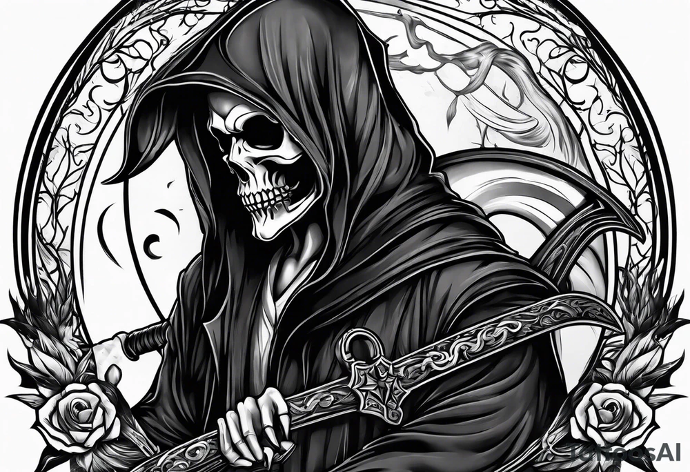 grim reaper tattoo idea