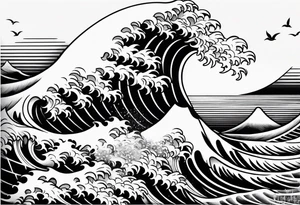 swirly waves tattoo idea