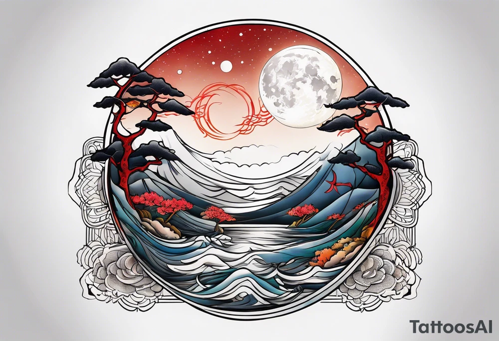 sacred moon tattoo idea